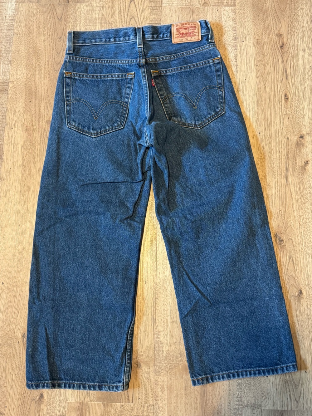 Levi’s 569 Loose Straight Boys Jeans Dark Wash Denim Size 9 Husky W29 L25